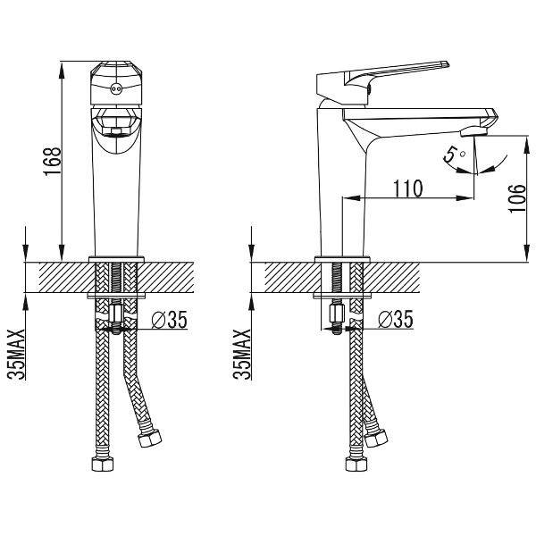 Змішувач для умивальника Imprese Barka 5265