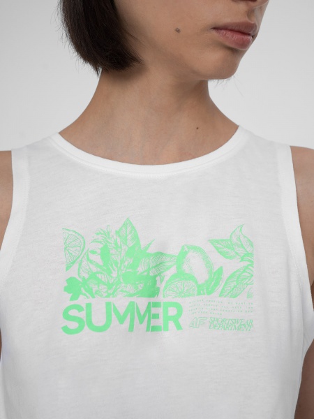 Майка 4F TSHIRT F566 4FSS23TTSHF566-10S р.2XL білий