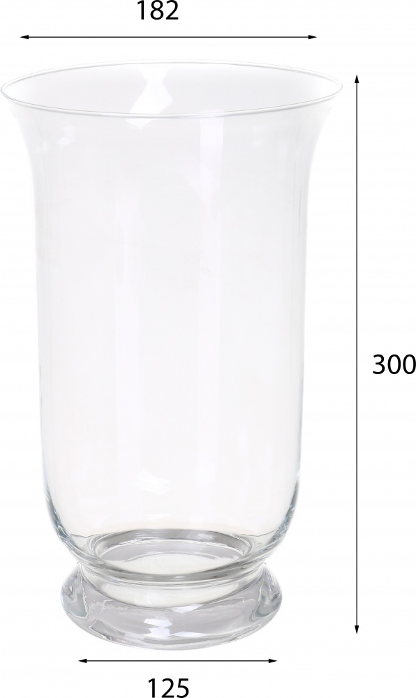 Ваза Тюльпан d18 30 см прозора