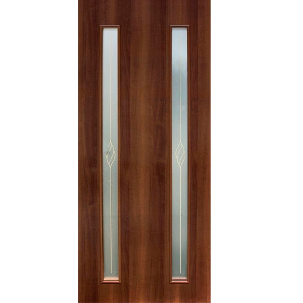 Дверь межкомнатная Вероника 60 см орех со стеклом