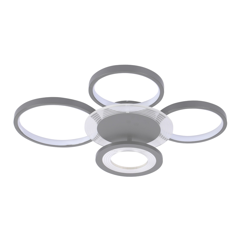 Люстра потолочная Miorro LED Vesta с пультом ДУ металл/пластик 4x63,6 Вт LED-модуль черный 51-311-097