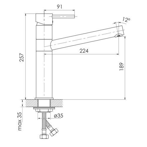 Смеситель для кухни Imprese PIVOT f03408502LS
