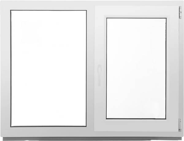 Вікно поворотно-відкидне OpenTeck Standard 60 1200x900 мм праве + москітна сітка в дарунок