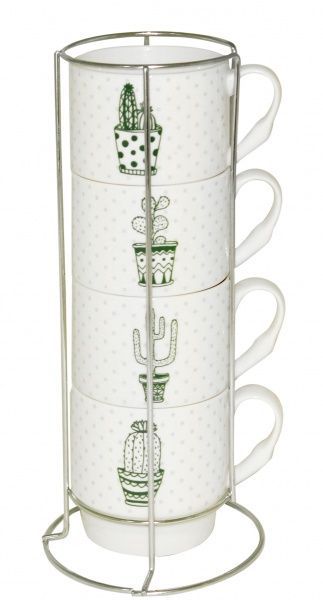 Набор чашек на стойке Cactus 021-04-03 S&T