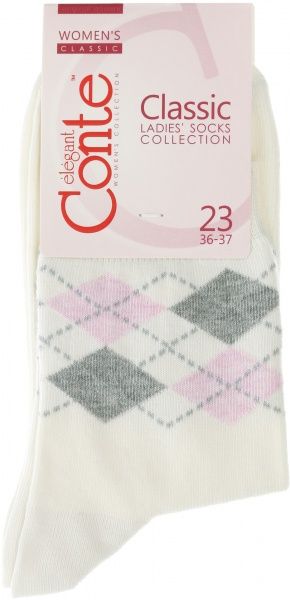 Шкарпетки жіночі Conte Classic р. 23 молочний 043 