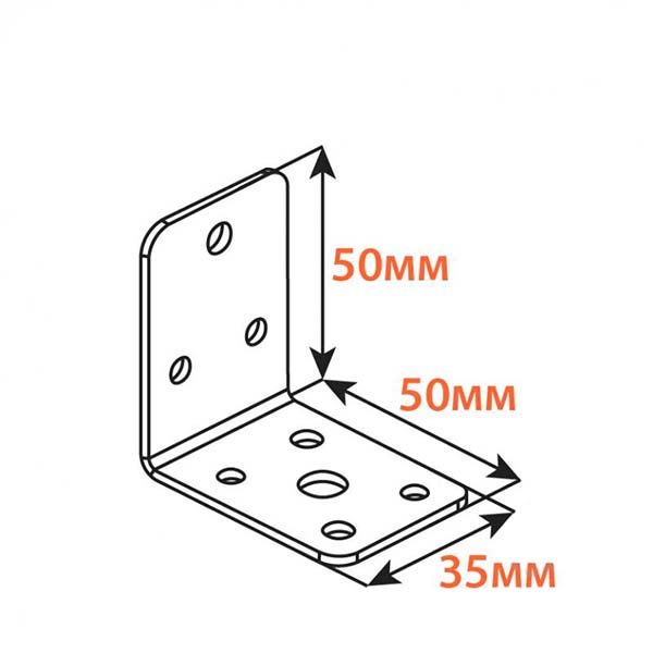 Уголок перфорированный Kolchuga равносторонний 50x50x35 мм 2 мм