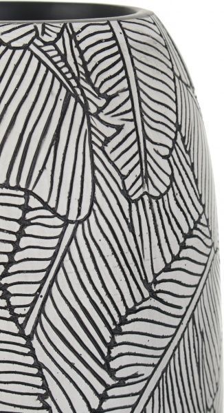Ваза для цветов Leaf 15,2х15,2х37 см серая