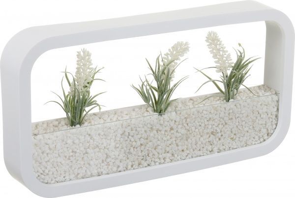 Декор настенный Nature прямоугольный 38x20,5 см белый 