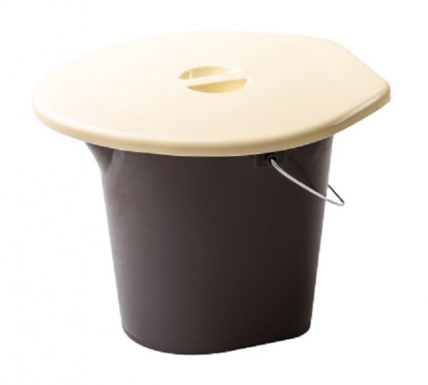 Відро-туалет коричневий із бежевим 16 л