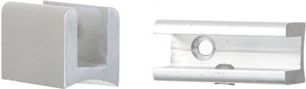 Набір кріплень Aluminica з упором для вставок зi скла срiбло