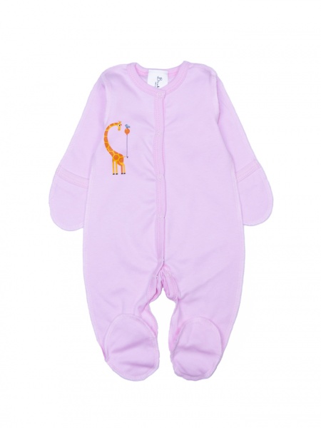 Комбинезон для девочки Bambinelli Жираф с шариком р.56 розовый 