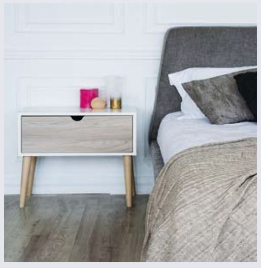 Тумба прикроватная Embawood Грей белый 