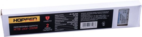 Преобразователь напряжения Hopfen 24 В 200 Вт IP20 HTB-24V-200W