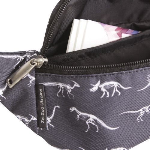 Сумка-бананка Дино черная Zo-Zoo