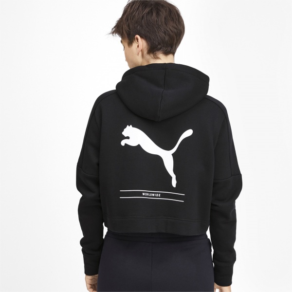 Джемпер Puma NU-TILITY FZ Hoody 58010001 р. XS чорний