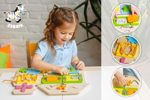 Развивающий бизиборд Zebrik Домик ZB3001-02