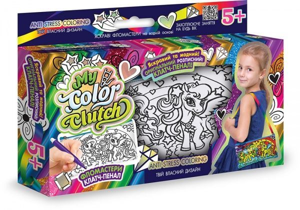 Набор для творчества Danko Toys My Color Clutch клатч-пенал-раскраска укр. (18) в ассортименте
