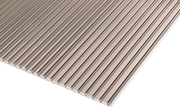 Полікарбонат стільниковий Solidplast UV Титан Х 4мм 1050x3000мм бронзовий