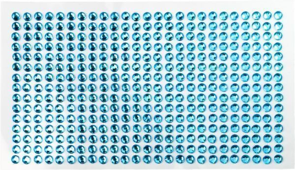 Самоклеющиеся стразы Голубые светлые, 5 мм  375 шт. Rosa Talent