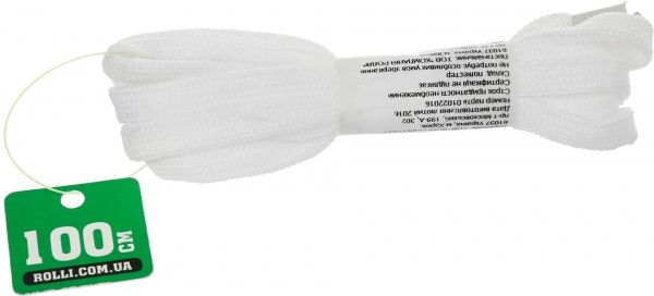 Шнурок  плоский 100 см 100 см білий