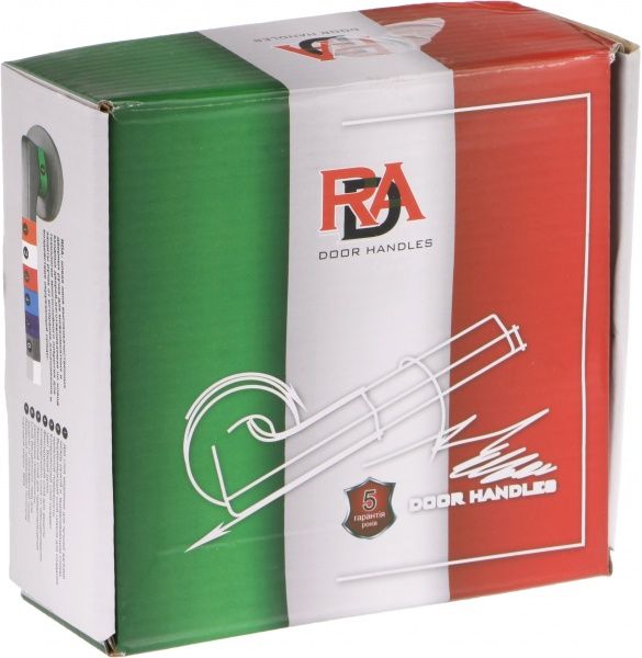 Ручка на розетке RDA Bormio матовый никель/белый