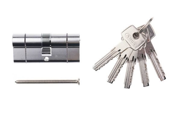 Цилиндр Abus D6PS 35x35 ключ-ключ 70 мм матовый никель