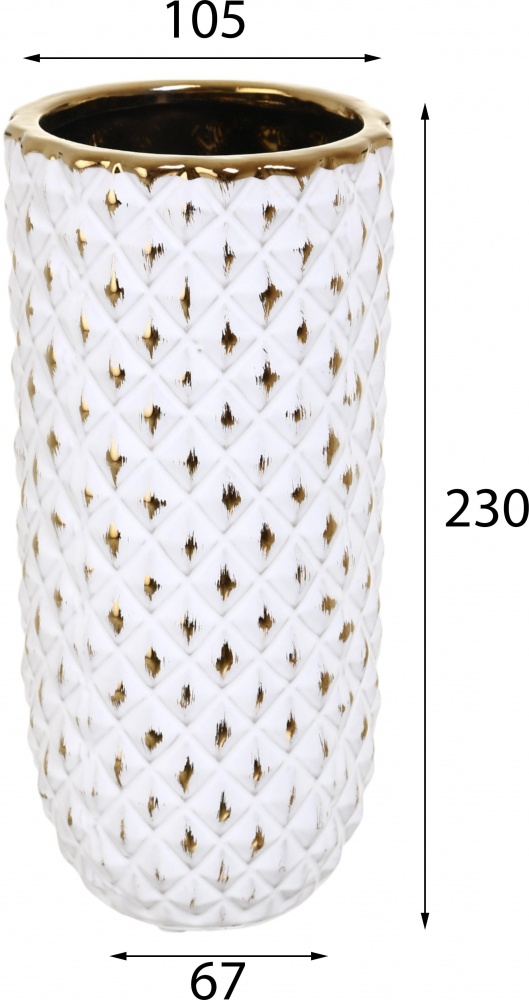 Ваза керамическая Sensio Cedar 22,5 см белая PS31722