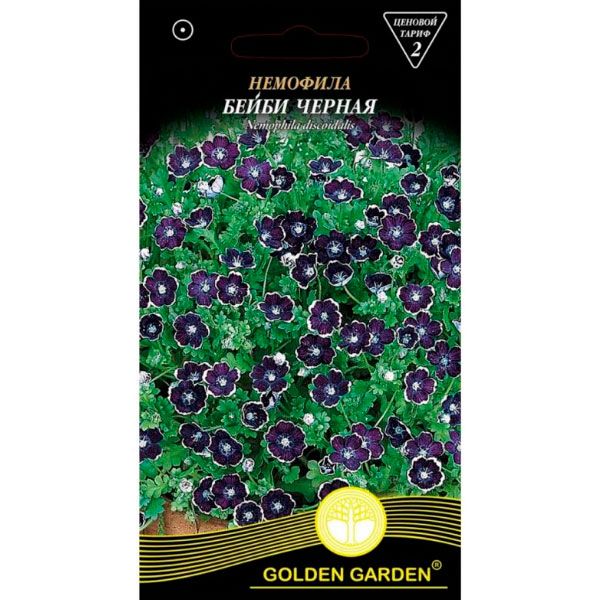 Семена Golden Garden немофила Бейби черная 0,3 г