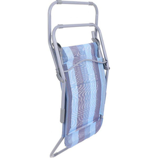 Шезлонг складной Underprice HYL-011 blue stripe 62x147x95 см