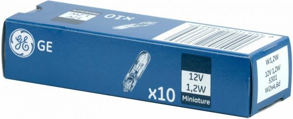 Лампа накаливания GENERAL ELECTRIC (5301) T10 12 В 1,2 Вт 1 шт