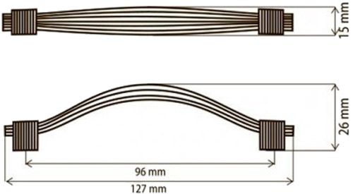 Мебельная ручка D-140 G4 96 мм античная бронза DC 73660
