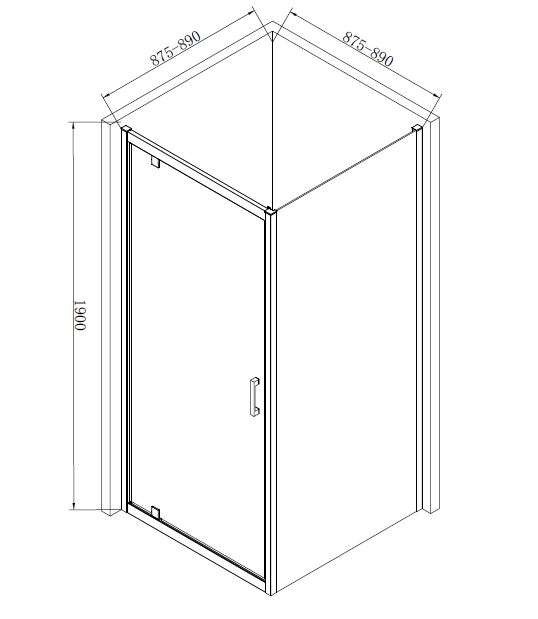 Душевое ограждение Mixxen ADMIRAL 900x900x1900 прозрачное стекло MXOB0692CR