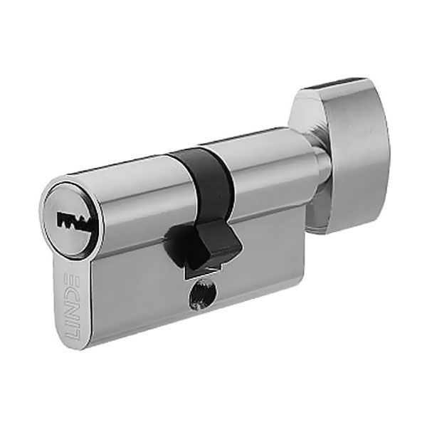 Цилиндр Linde A6P 30x30 ключ-вороток 60 мм полированная латунь