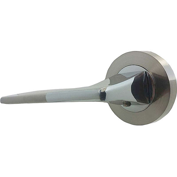 Ручка для дверей на розетці MVM DAF Z-1220 SN/CP матовий нікель/полірований хром