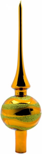 Верхушка стеклянная матовая d70 мм золотой