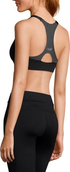 Бра Casall Front Zip Sports Bra 19984921 80B чорний із сірим