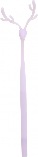 Ручка гелева Різдвяний фіолетовий олень 