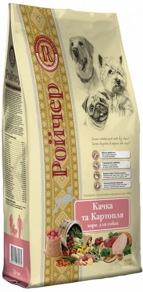 Корм Ройчер качка та картопля, 7,5 кг