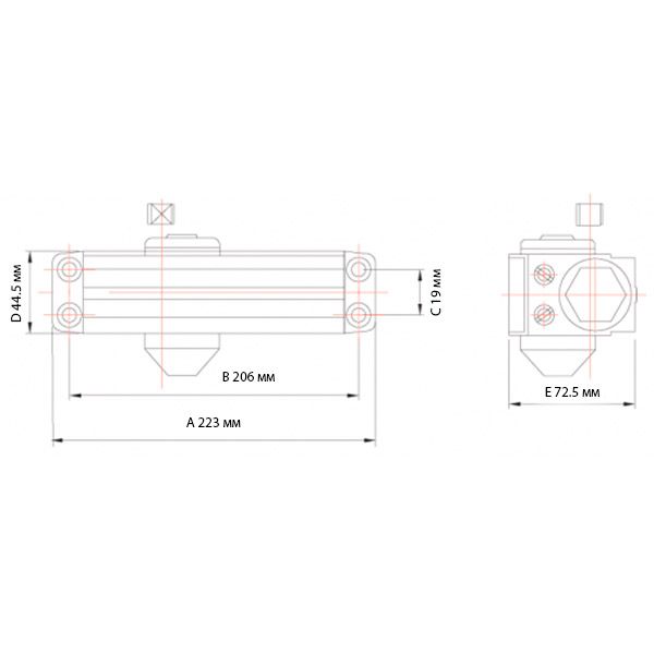 Доводчик дверний MVM L85-IV срібний