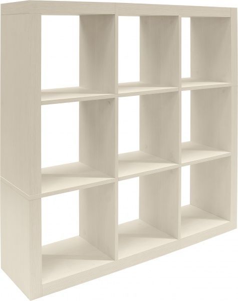 Книжкова шафа Inteo Кубус МІКС 3х3 (3D HDF) 1146x1146x290 мм вудлайн кремовий 