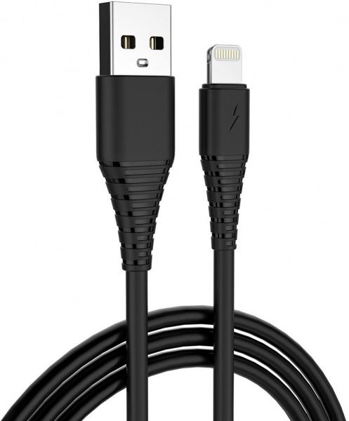Зарядное устройство ColorWay 1USB Quick Charge 3.0 (18W) черное + cable Lightning CW-CHS013QCL-BK