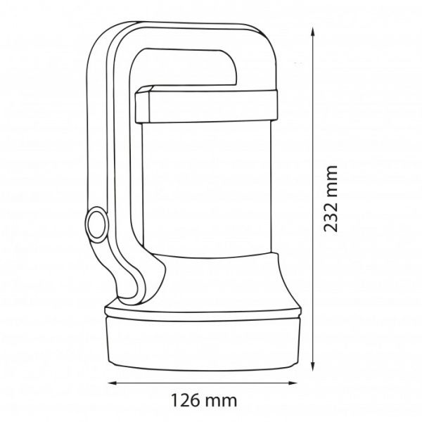 Светодиодный фонарик HOROZ ELECTRIC 084-040-0007-010 черно-красный