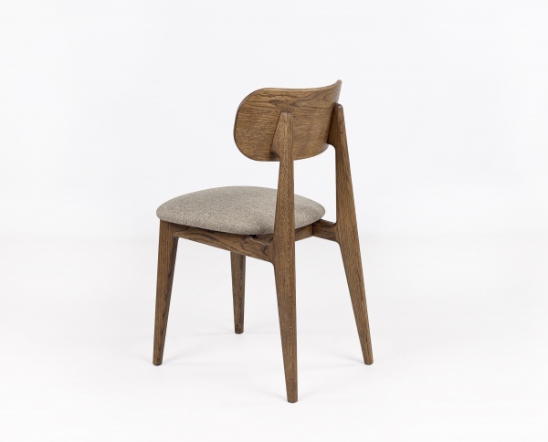 Стілець обідній Поло димчатий Fabric Lab Beretta 4 мокко / дуб коричневий