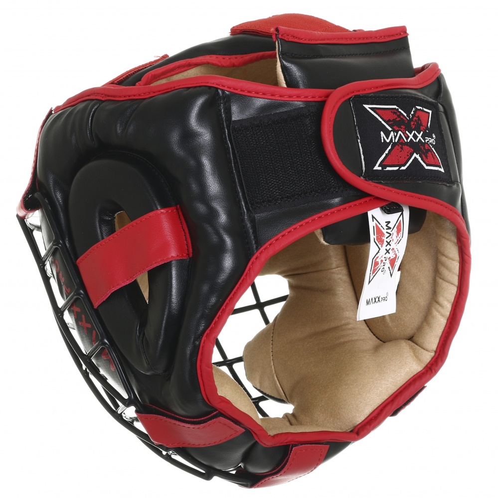 Шлем боксерский MaxxPro р. M AHG-750 Red vynil M красный
