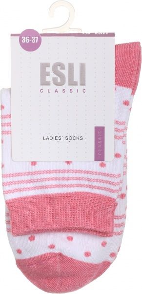 Шкарпетки Conte ESLI CLASSIC 15С-2СПЕ 090 р. 23 білий із рожевим 
