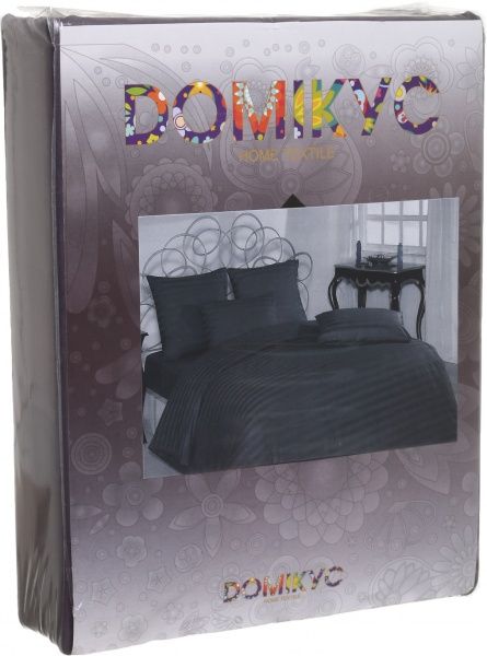 Комплект постельного белья евро серый Domikus 