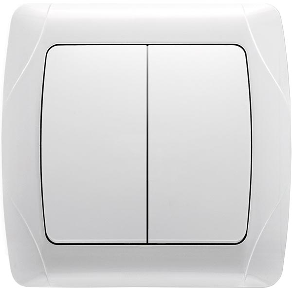 Выключатель двойной Viko Carmen 25.07.0010 белый