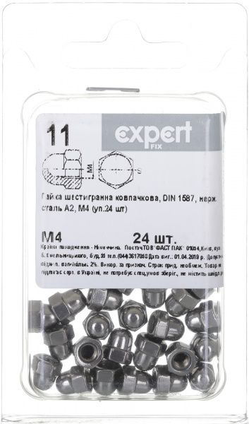 Гайка М4 24 шт DIN1587 Expert Fix