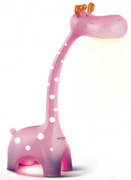 Настільна лампа декоративна Promate Melman із нічником LED 6 Вт рожевий . 