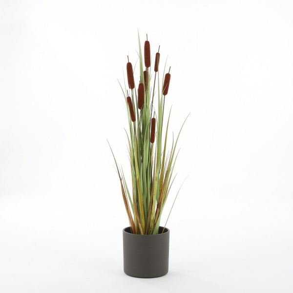 Вазон керамічний Edelman Era 23 см круглий 7,4 л пісочний/темно-сірий (1035849) 